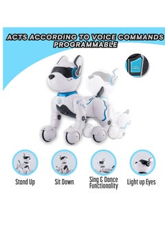 SYOSI Remote Control Robot Dog Toy with Touch Function and Voice Control Rc Dog Robots Toys for Kids 3 - 10 Year Old and up Smart and Dancing Robot Toy Imitates Animals Mini Pet Dog Robot  - Image 4