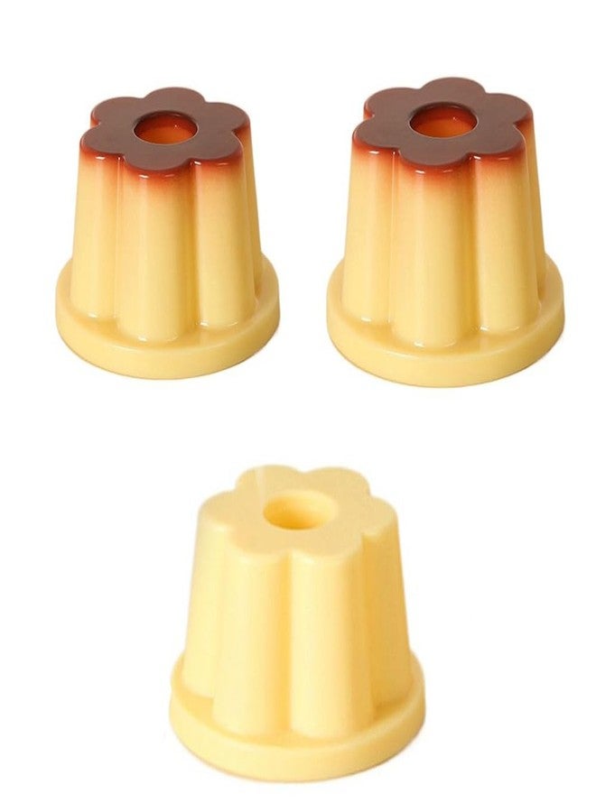 Pokinge 3Pcs Cute Cream Pudding Pen Holder,Cartoon Pudding Design Pencil Holder Plastic Pen Base,Pencil Holder Cup Pencil Organizer for Home School Officees - Image 1