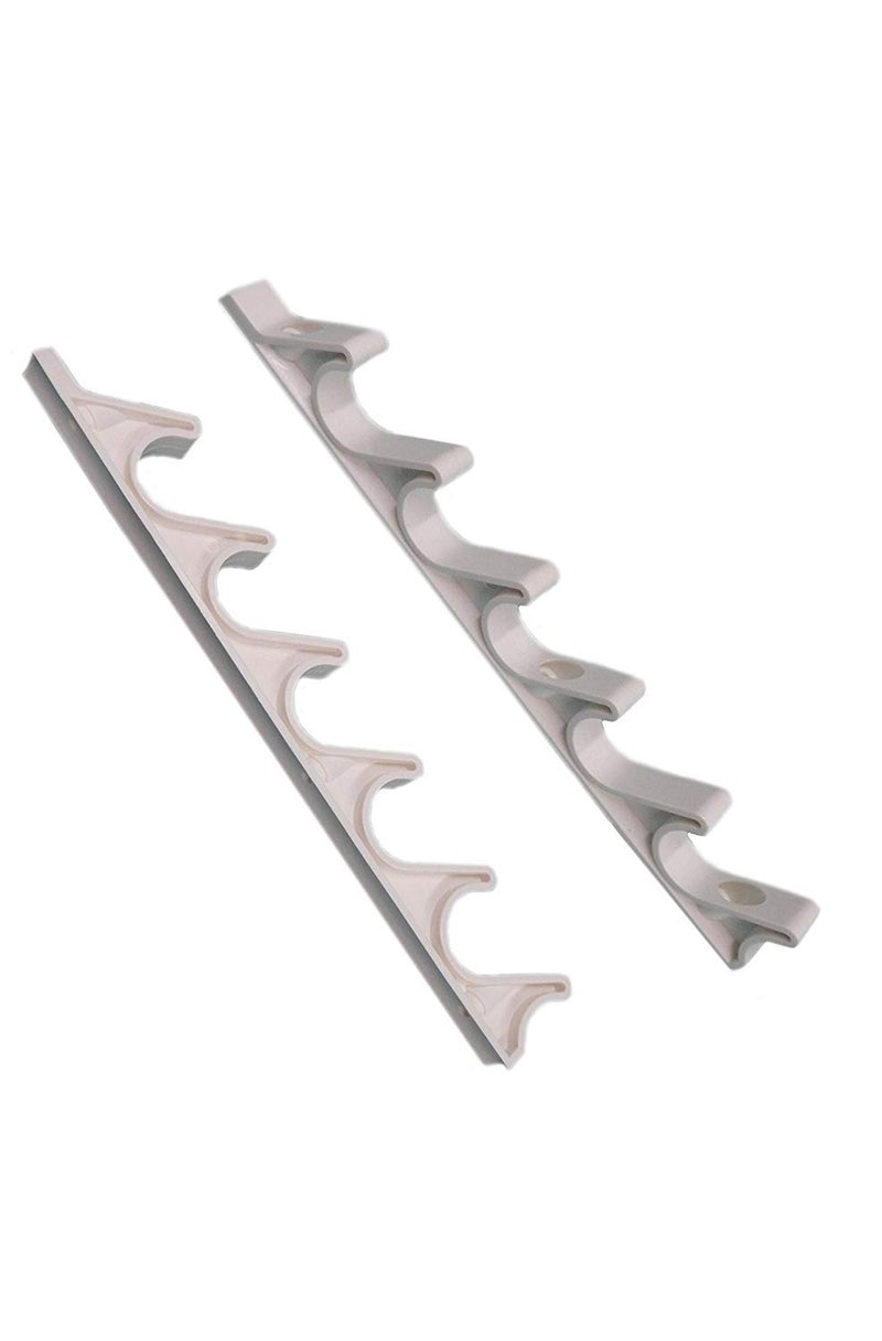 KOMORAX 4 pcs 6 Position Nylon White Adjustment Brackets for Patio Outdoor Lawn Yard Furniture or Chaise Lounges Replacement Back Support BackHeight Multi Position Adjuster 10 58 L x 58 W