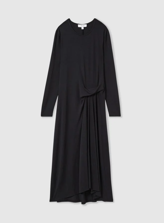 REISS Draped Jersey Dress