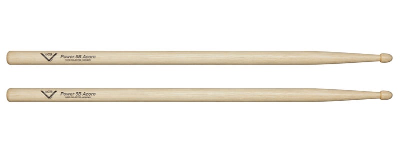 Vater Power 5B Hickory Drum Sticks with Acorn Tip, Pair - Image 2