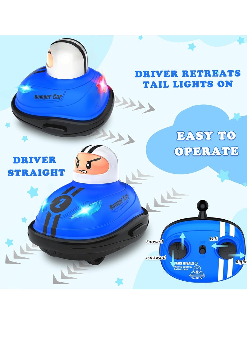 Remote Control Cars Set of 2, RC Ejecting Bumper Cars, RC Battle Stunt Cars with LED Lights  Sound, Ejecting RC Race Car Toddler Toys, Xmas Gifts for Age 3 4 5 6+ Year Old Boys Girls - Image 2