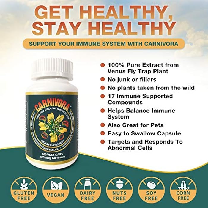 Carnivora Vegi-Caps - Gluten Free, Vegan Friendly Capsules to Strengthen and Support Your Immune System (100 Capsules) - Image 2
