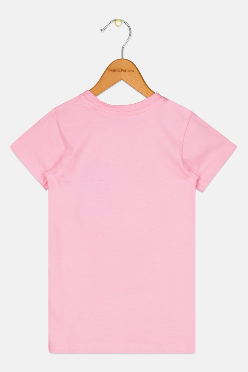 Disney تي شيرت بناتي برسمة ميكي وأصدقائه، وردي - Image 2