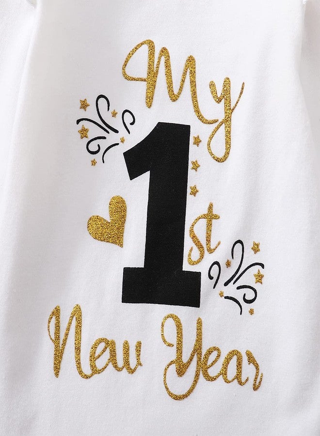 Happidoo Baby Girl New Year Outfit 1st New Year Clothes First New Year's Bodysuit (Black,12-18 Months) - Image 4