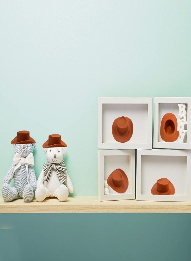 PPXMEEUDC 30PCS Plastic Mini Western Cowboy Cowgirl Hat Cute Miniature Hat for Party Accessories Toy Doll Dress Up Play House Games (Brown) - Image 5