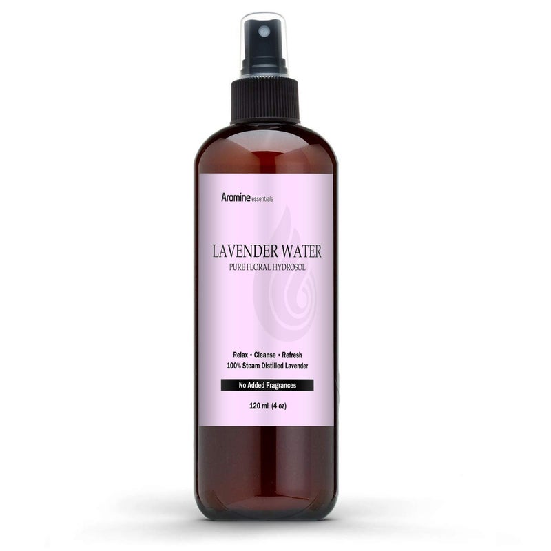 Aromine Lavender Floral Water Hydrosol, 4oz (120ml) - Image 1