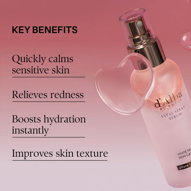 d'alba Piedmont Italian White Truffle Vital Spray Serum, Vegan Skin Care, Calming and Hydrating Facial Mist for Red and Sensitive Skin, Glow Serum, Surfactant Free, All in One, Korean Skin Care - Image 5