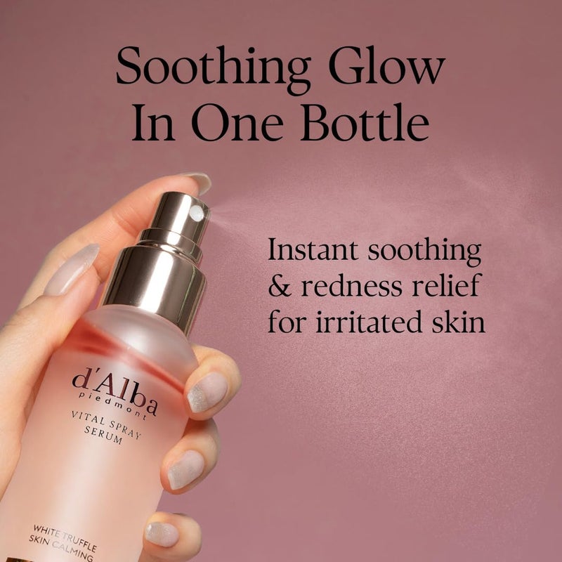 d'alba Piedmont Italian White Truffle Vital Spray Serum, Vegan Skin Care, Calming and Hydrating Facial Mist for Red and Sensitive Skin, Glow Serum, Surfactant Free, All in One, Korean Skin Care - Image 4