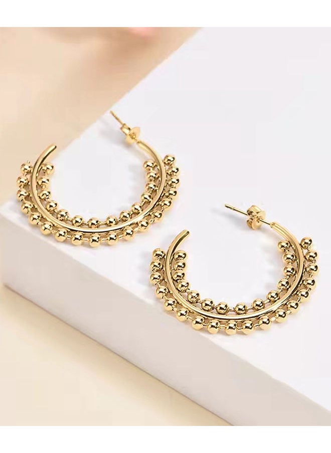 Lee Cooper Women's Stainless Steel Gold Earrings - LC.E.01296.110  - Image 2