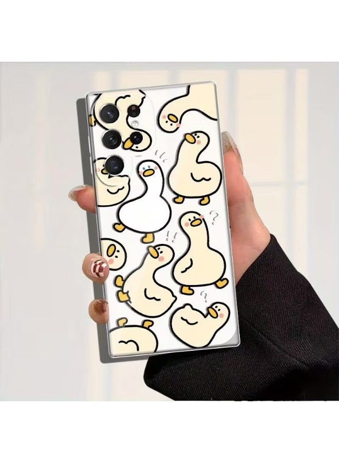 تيمو حافظة هاتف بتصميم عصري دمية بطة، متوافقة مع هاتف سامسونج جلاكسي اس 24 الترا - Image 1