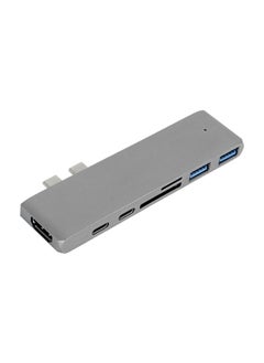نيبمينينت محول قارئ بطاقات USB-C‎ ‏7 في 1 متعدد المنافذ رمادي  - Image 2