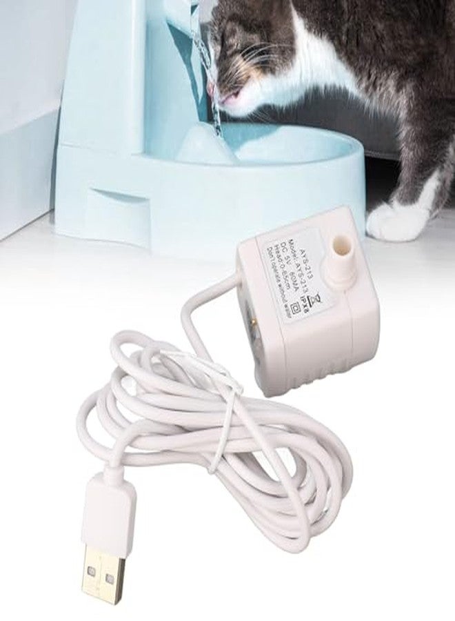 Estink Pet Water Fountain Pump, Quiet Prevent Dry Burning USB Powered DC Brushless Motor Pet Drinking Fountain Pump Mini Cat Water Dispenser Pump for Pet Water Fountains Replacement Pump - Image 3