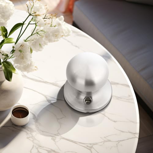 GOBEKOR 2 Pack Single Dummy Door Knobs Brushed Nickel Interior Dummy Knobs for French Doors Round Door Knobs Stainless Steel Door Pull - Image 5