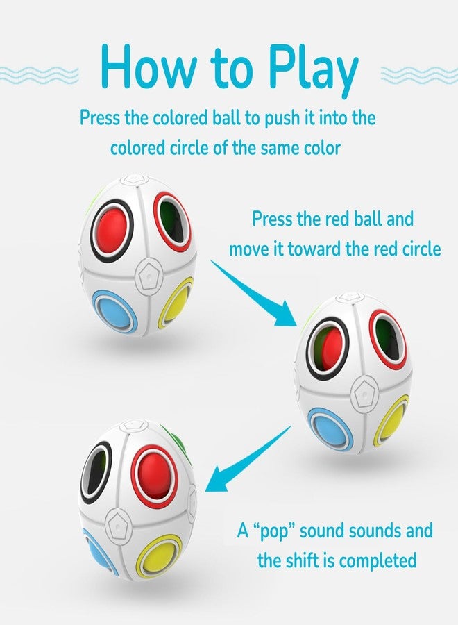 Cubelelo Drift Mini Rainbow Ball Puzzle | Compact, Multicolor Sphere (Fidget Toy) | Portable Brain Teaser for Kids & Adults | Stress Relief & Fun On-The-Go Puzzle - Image 4