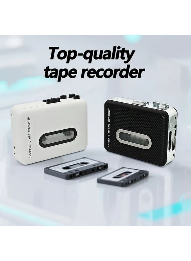 Portable Retro Cassette Player Elegant Black MP3 USB Support High Sound Quality - Image 3