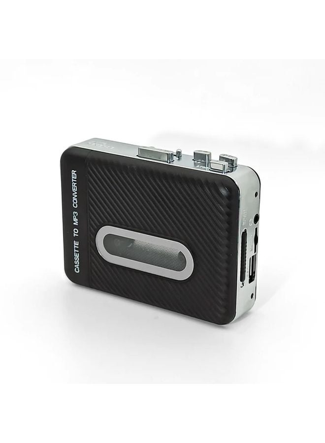 Portable Retro Cassette Player Elegant Black MP3 USB Support High Sound Quality - Image 1