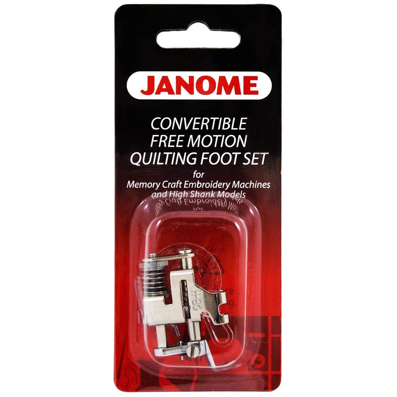 Janome Convertible Free Motion Quilting Foot Set Memory Craft Emb Machines & High Shank Models - Image 3