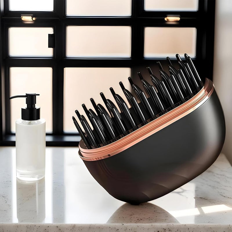 Rechargeable Wireless Mini Hair Straightener Brush, 3-Temp Settings & Fast Heat-Up, Portable Travel Straightener for Home & On-the-Go Styling (Black) - Image 2
