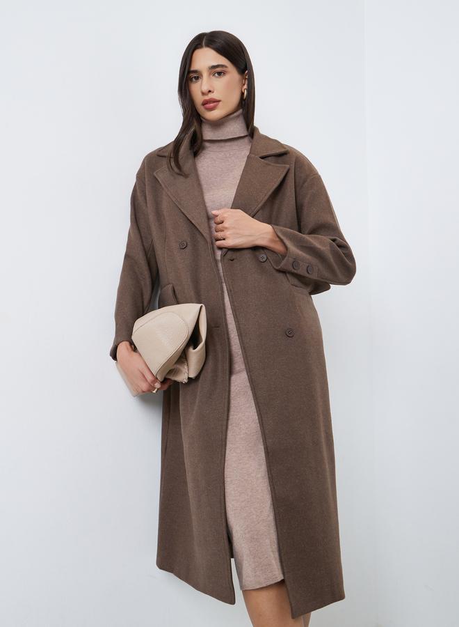 Styli Oversized Wool Like Double Breasted Coat - Image 1