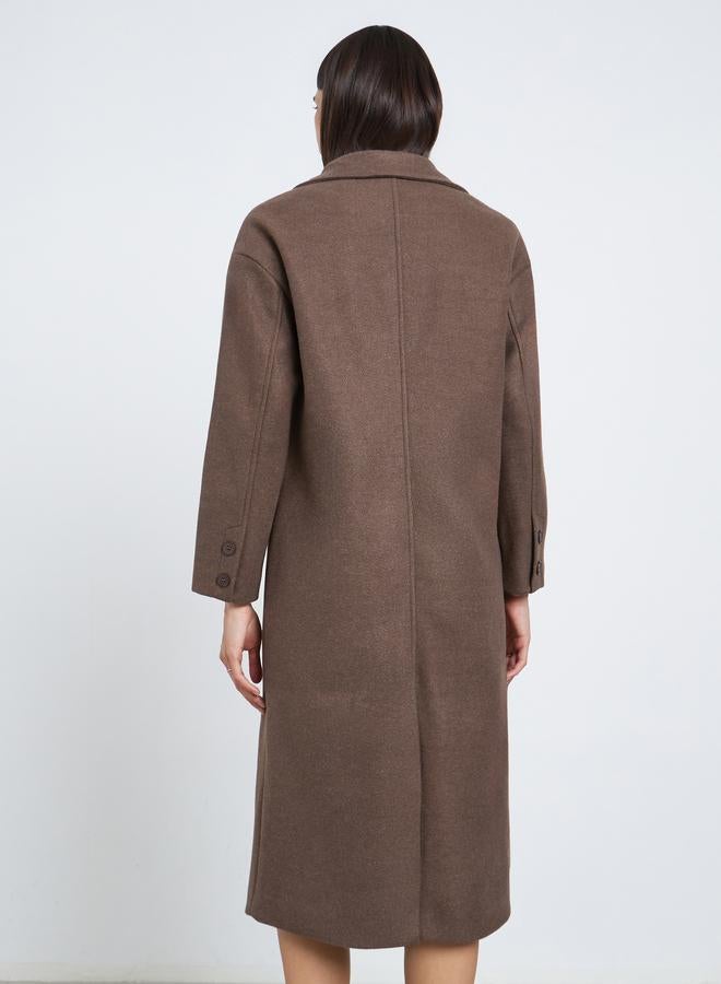 Styli Oversized Wool Like Double Breasted Coat - Image 5