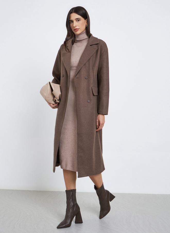 Styli Oversized Wool Like Double Breasted Coat - Image 2