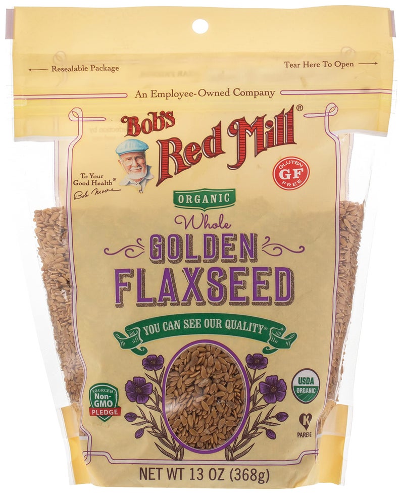 Bob's Red Mill Resealable Organic Whole Golden Flaxseed, 13 Ounce (Pack of 1) - Image 1