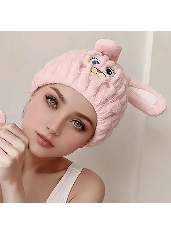 منشفة شعر من الريش الناعم فائقة النعومة تجف بسرعة للنساء بألوان الباستيل وتطريز يونيكورن - Image 2