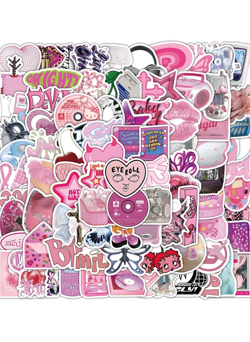 Y2K Vintage Coquette Aesthetic Stickers, Gentle Ballet Style Graffiti Sticker, Coquette Room Decor Vintage, Valentine Day Stickers for Girl Water Bottles Laptop Pink Decal for Phone Cases - Image 1