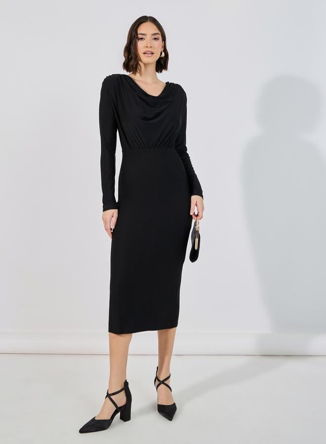 Styli Cowl Neck Midi Dress  - Image 1