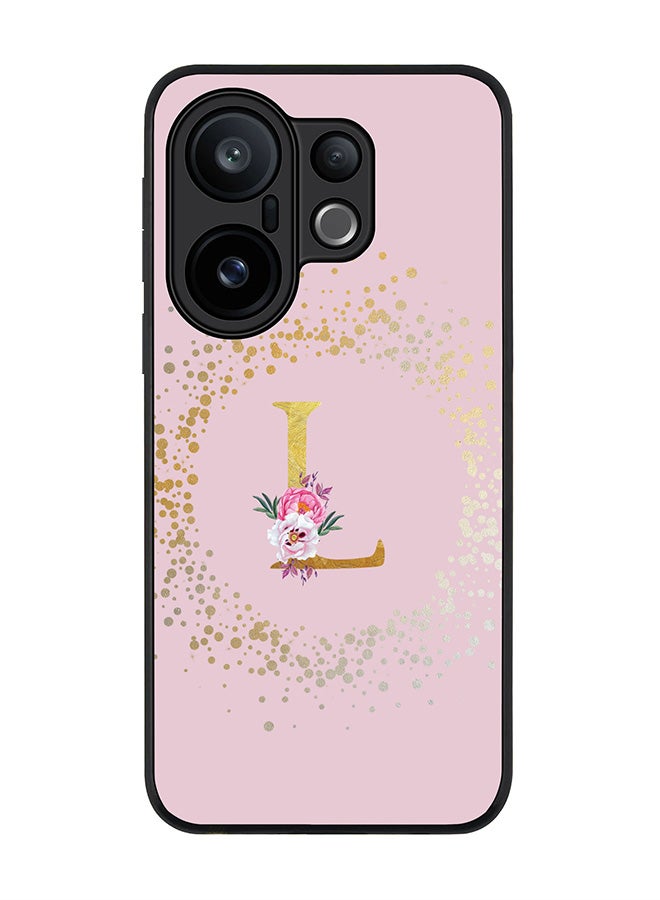 Stylizedd For vivo X200 FE / S30 Pro mini Case,Slim fit Camera Protection, Shockproof Thin Phone cover  - Custom Monogram Floral - L  (Pink )