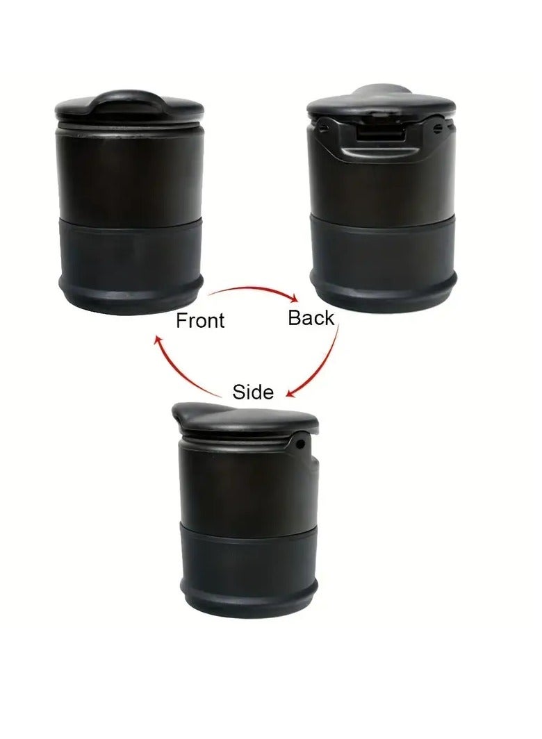 PAMEER Portable Car Ashtray and Cup Holder with Lid Mini Car Trash Can Ash Tray with LED Blue Light Sets for All Vehicle Types and Travel - Image 4