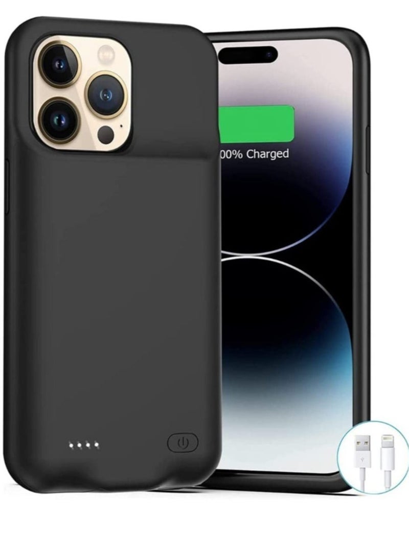 Raxoom Battery Case for iPhone Series, Portable Battery Pack, Rechargeable Smart Charger Case, External Battery Charging Case, 4500 mah, Compatible with (iPhone 14 Pro Max) - Image 1