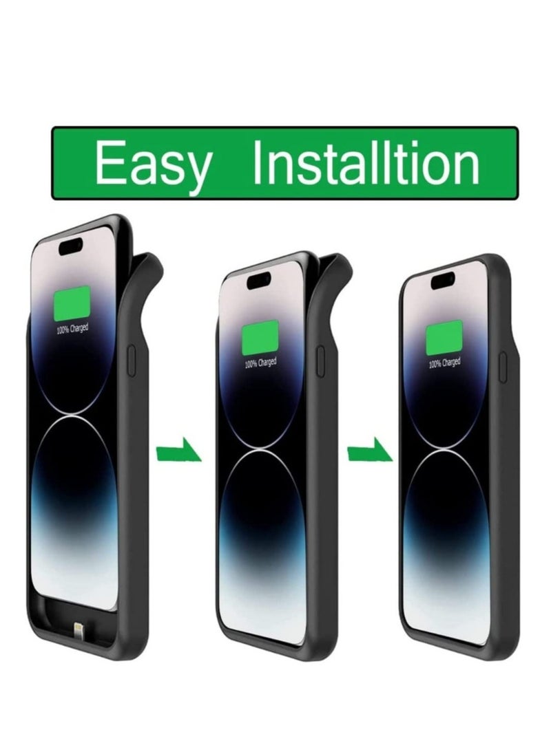 Raxoom Battery Case for iPhone Series, Portable Battery Pack, Rechargeable Smart Charger Case, External Battery Charging Case, 4500 mah, Compatible with (iPhone 14 Pro Max) - Image 3