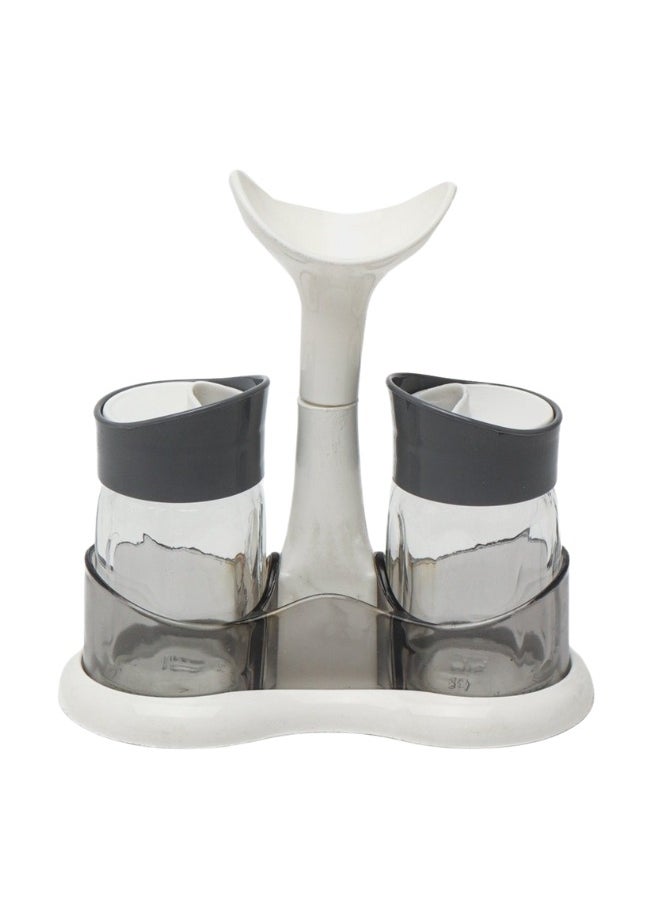 Bager - Set of 3 Pcs Salt And Pepper Shaker With Holder - Image 1