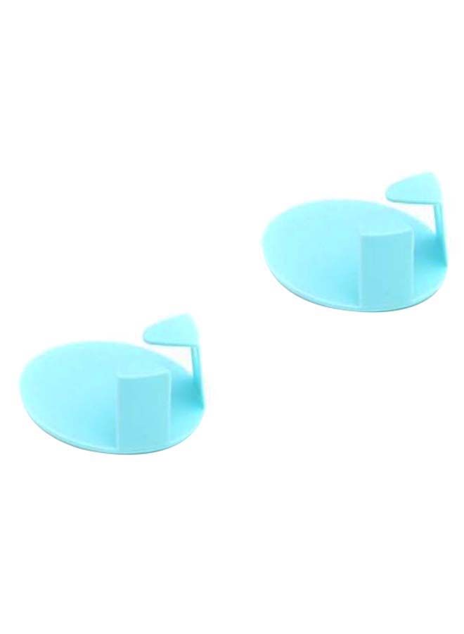 NIBEMINENT 2-Piece Power Plug Holder Hook Set Blue 6.5 x 5centimeter 