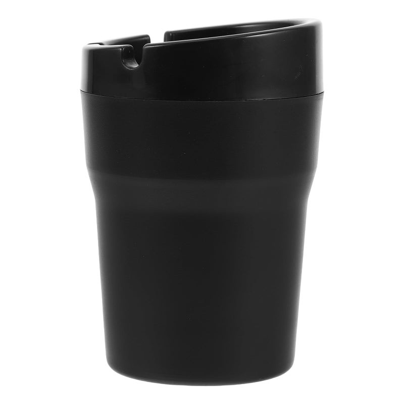 Windproof Car Ashtray with Lid Portable Mini Ash Holder for Cup Holder Use Black - Image 2