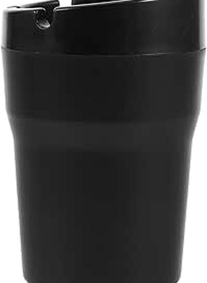 Windproof Car Ashtray with Lid Portable Mini Ash Holder for Cup Holder Use Black - Image 1