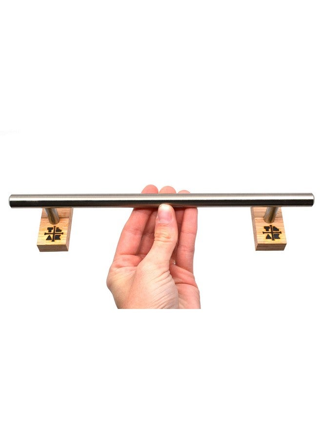 Teak Tuning Round Fingerboard Rail - Standard Edition - Silver Colorway - 10" Long, 1.75" Tall - Prolific Series - Image 3