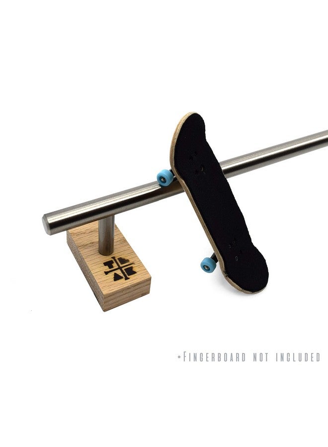 Teak Tuning Round Fingerboard Rail - Standard Edition - Silver Colorway - 10" Long, 1.75" Tall - Prolific Series - Image 4