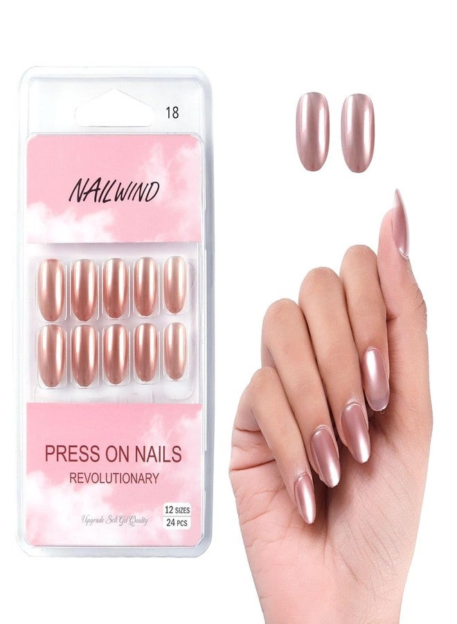 نيل ويند أظافر نايل ويند اللاصقة 24 | أظافر صناعية فرنسية قصيرة طبيعية | أظافر أكريليك تغطي كامل الأظافر | أظافر صناعية طبيعية رقيقة ومريحة للنساء والفتيات (V-18) - Image 2