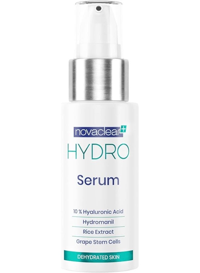 نوفاكلير Novaclear Hydro Serum – Highly Concentrated Hyaluronic Acid with Grape Stem Cells & Hydromanil™ – Deep Hydration & Anti-Aging Face Serum 30 ML - Image 1
