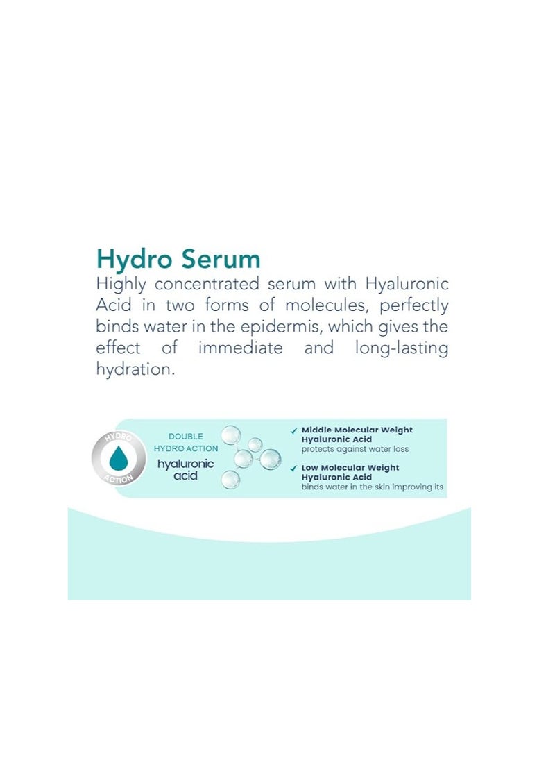 نوفاكلير Novaclear Hydro Serum – Highly Concentrated Hyaluronic Acid with Grape Stem Cells & Hydromanil™ – Deep Hydration & Anti-Aging Face Serum 30 ML - Image 4
