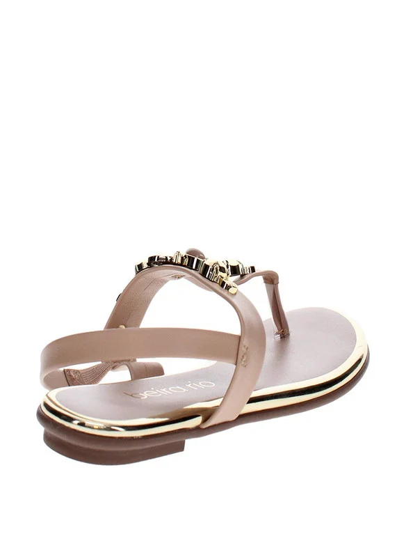 Beira Rio  Beira Rio Ladies Sandals With Back Strap Beige | Made In Brazil for Women | Best Price UAE