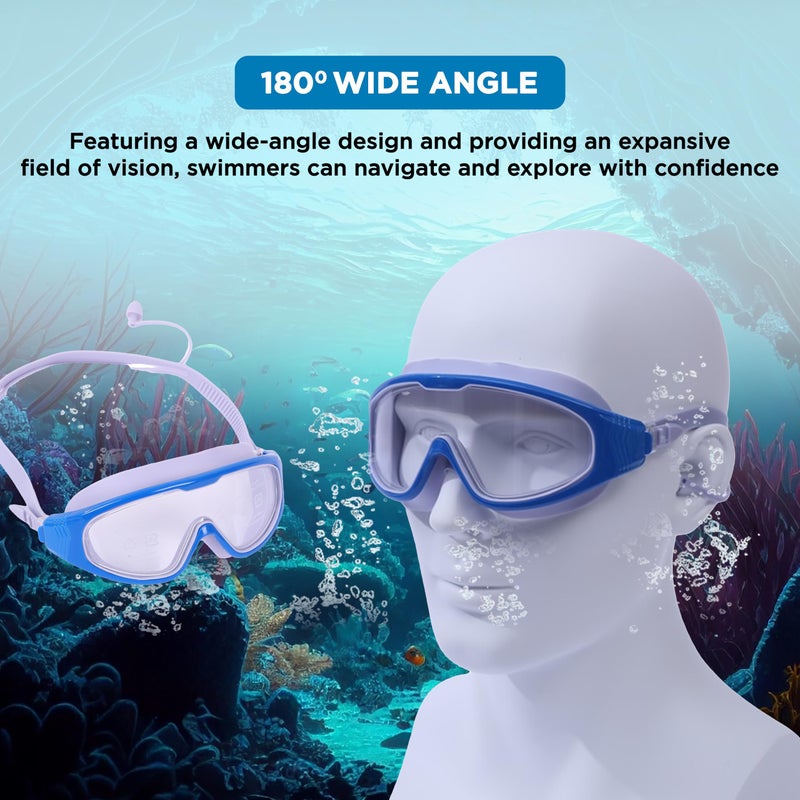 Endless EL1009 Premium Swimming Goggle with Anti-Fog and UV Protection | Blue | Stylish Big Frame for more Visibility | Soft Silicone Gasket for Leak Proof | With Hard Case - Image 5