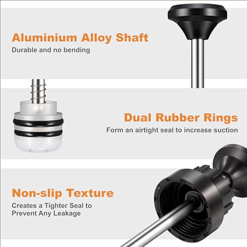 FOUR UNCLES 200cc Fluid Extractor & Fill Pump for Automotive Use - Oil Syringe with a 23" Hose & Two 12" Extension Tubes for Easy Oil Change - Image 3