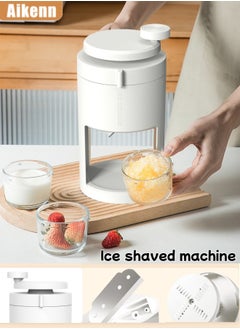 Aikenn Shaved Ice Maker,Slushie Machine,Portable Ice Crusher,with 2 Reusable Plastic Ice Mold Cups,Multi-Purpose Ice Shaver Machine for Homemade Shaved Ice, Snow Cones, Slushies, Cocktails  - Image 1