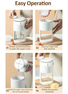Aikenn Shaved Ice Maker,Slushie Machine,Portable Ice Crusher,with 2 Reusable Plastic Ice Mold Cups,Multi-Purpose Ice Shaver Machine for Homemade Shaved Ice, Snow Cones, Slushies, Cocktails  - Image 5