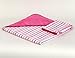 TowelSelections TowelSelections Turkish Cotton Hooded Terry Velour Baby Bath Towel and Glove Set Pink Striped  - Image 2