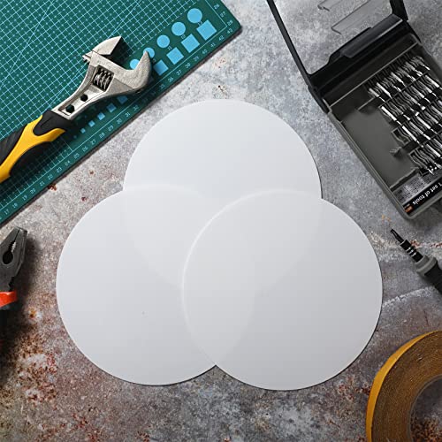 Sosation 6 Pcs Ceiling Cover Plate Wall Hole Cover Plastic Flat Blank Plate with 48 Pcs Double Faced Adhesive Tape for Ceilings or Wall(5 Inch) - Image 4